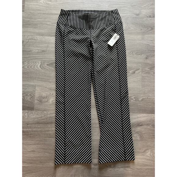 NWT JoFit size large black and white striped activewear pants golf - Picture 1 of 3
